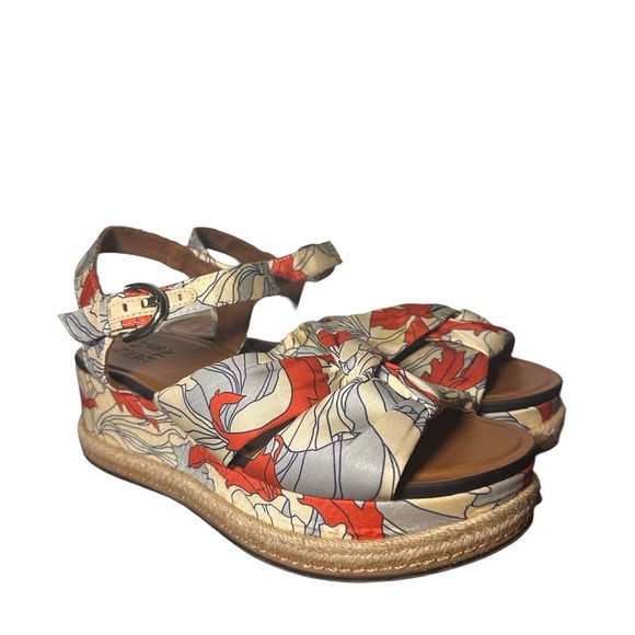 Naturalizer Platform Floral Sandals Size 9 - Picture 1 of 12